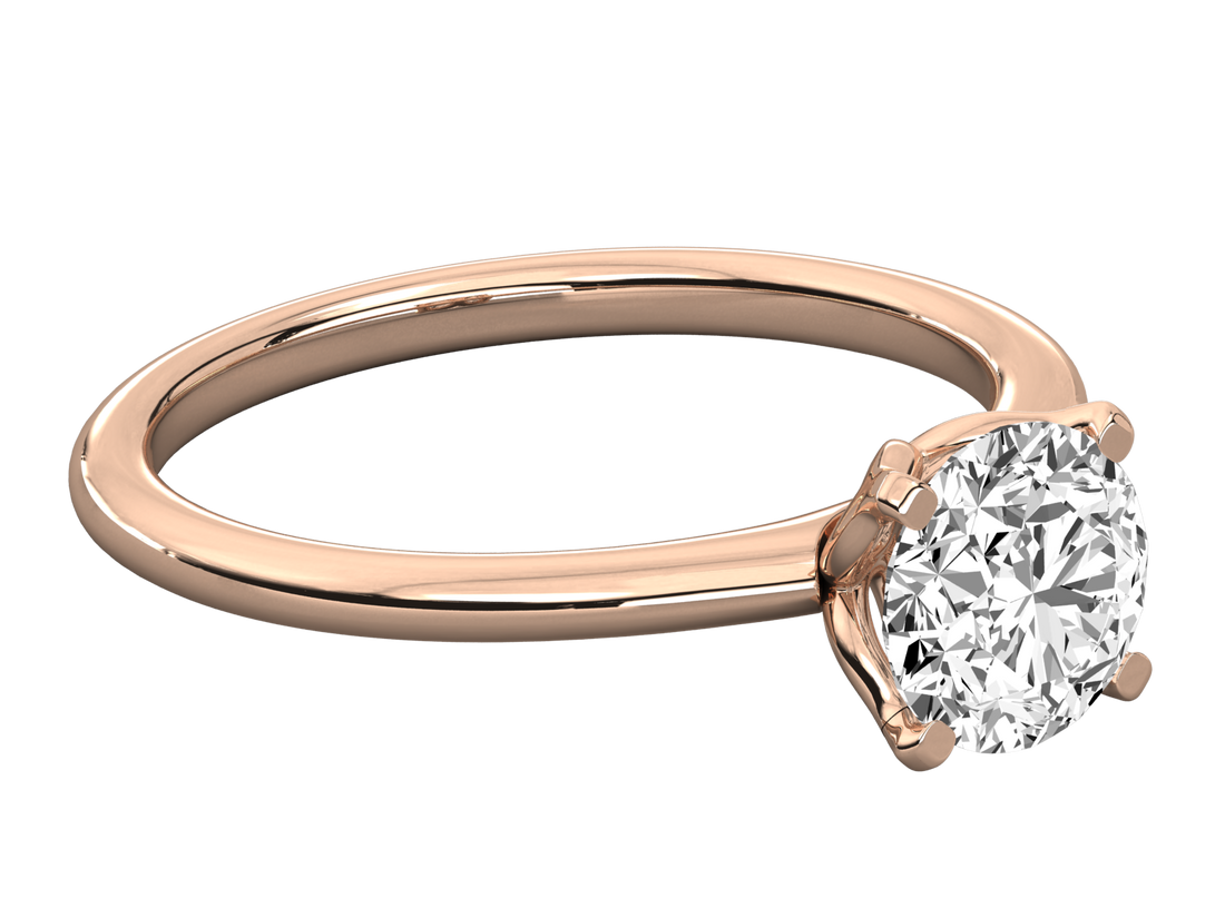 10K GOLD SOLITAIRE  LAB GROWN DIAMOND LADIES  RING.