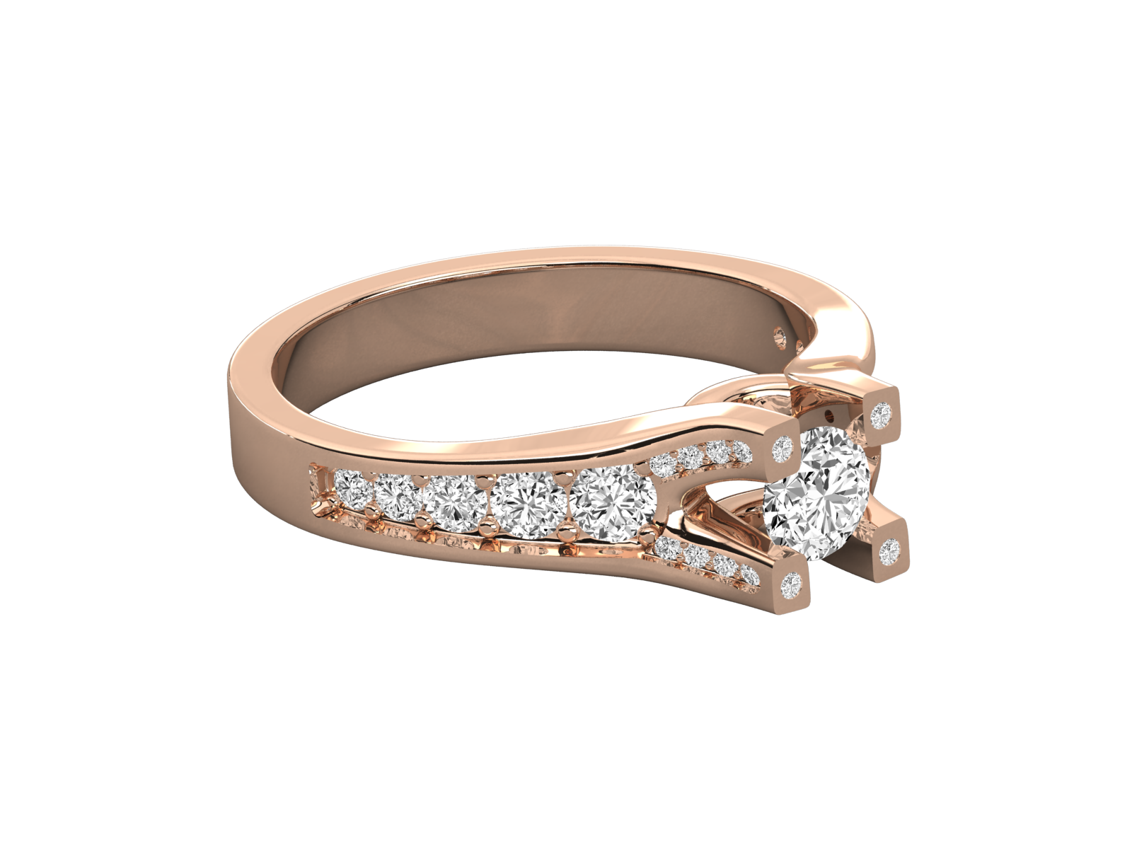 10K GOLD SOLITAIRE  LAB GROWN DIAMOND LADIES  RING.