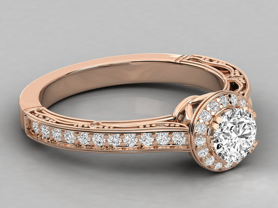 10K GOLD SOLITAIRE  LAB GROWN DIAMOND LADIES  RING.
