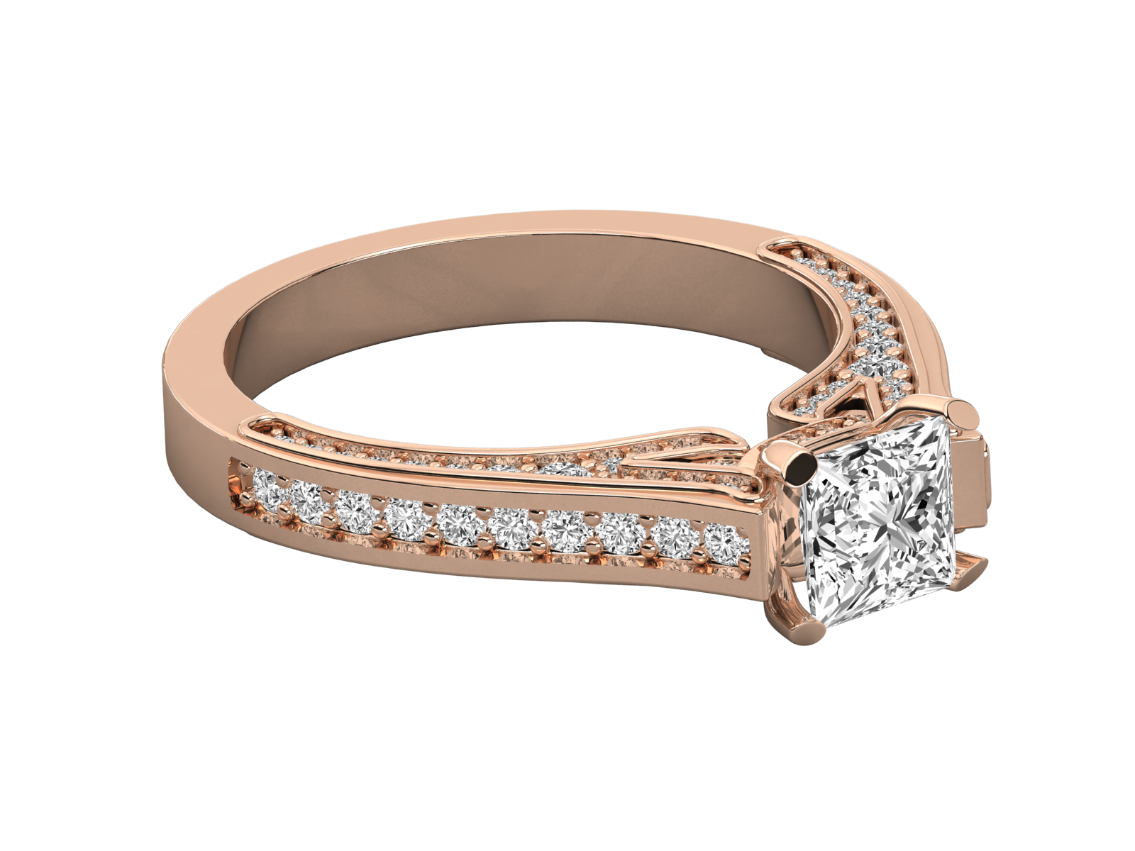9K SOLITAIRE  LAB GROWN DIAMOND LADIES  RING.