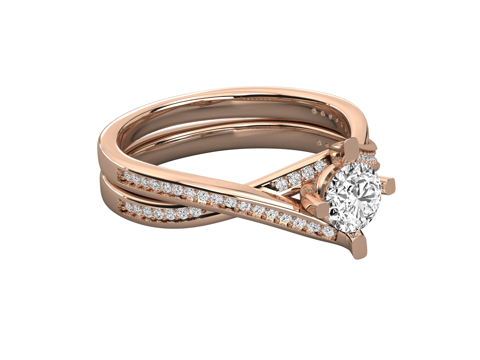 10K GOLD SOLITAIRE LAB GROWN DIAMOND  BRILLIANT RING.