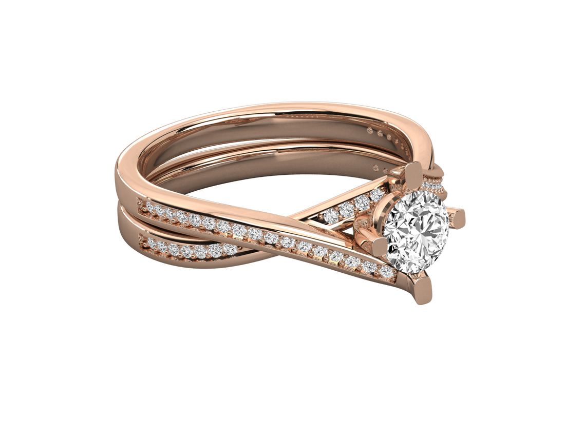 10K GOLD SOLITAIRE LAB GROWN DIAMOND  BRILLIANT RING.