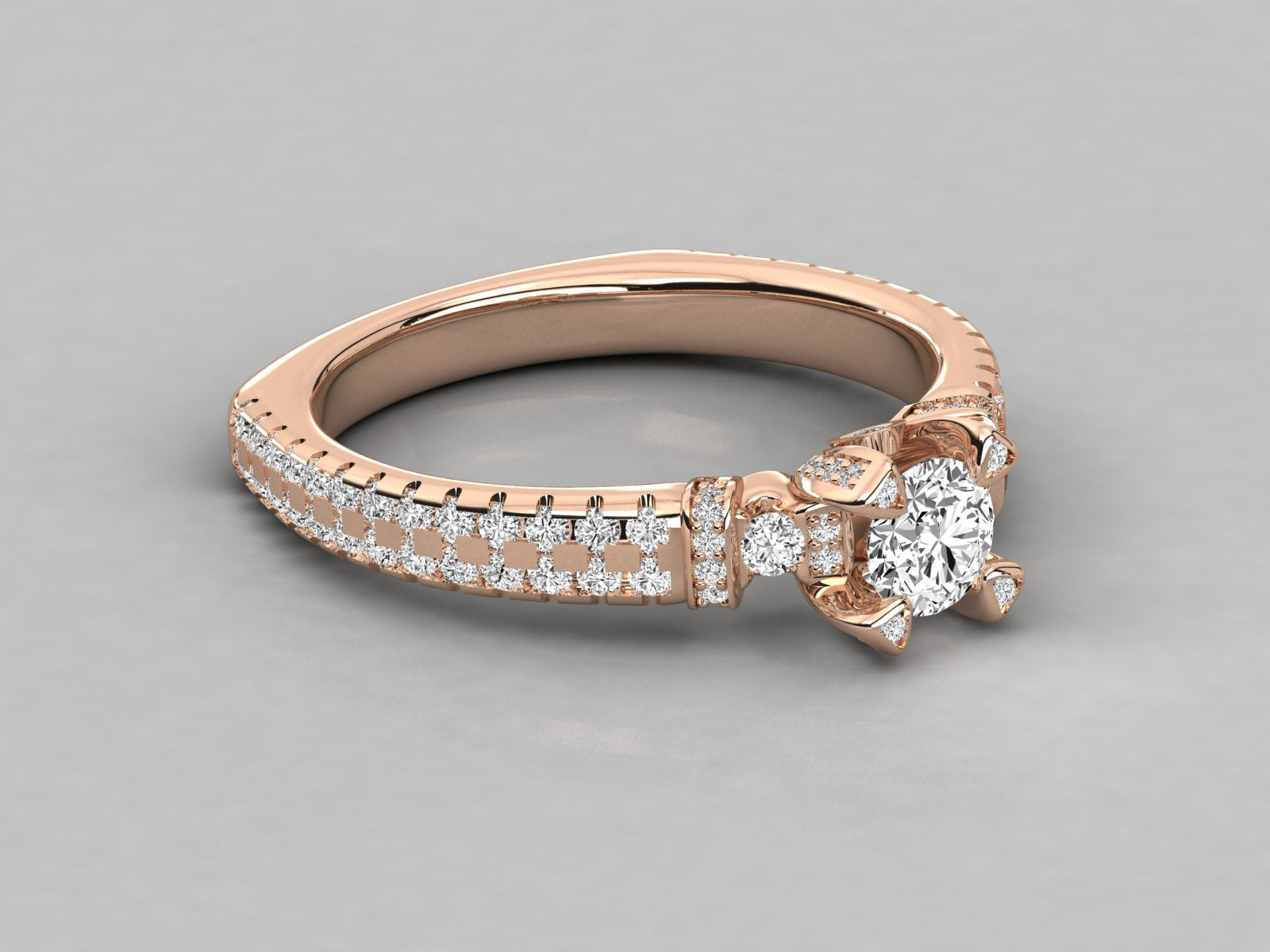 10K GOLD SOLITAIRE  LAB GROWN DIAMOND LADIES  RING.