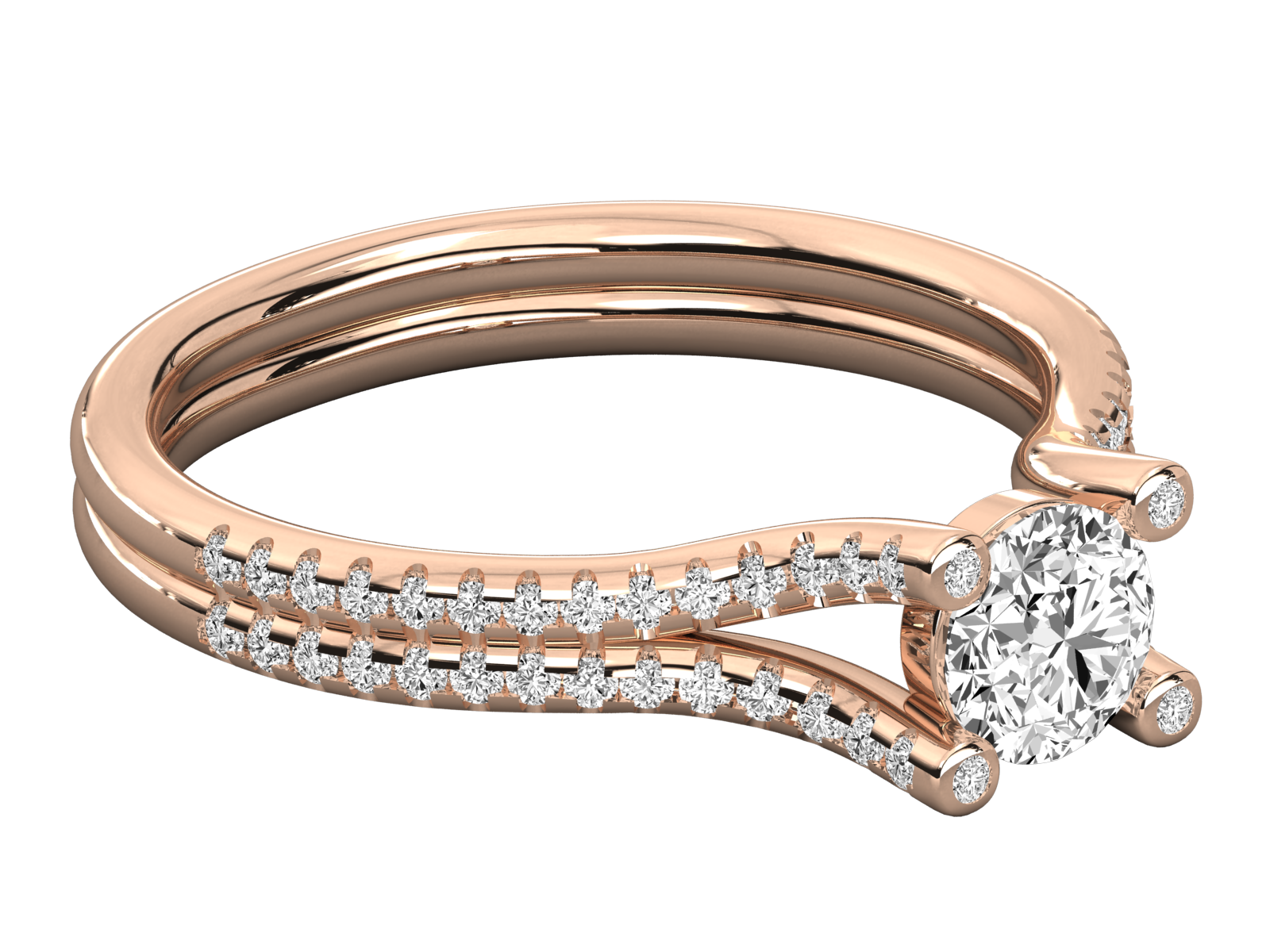 10K GOLD SOLITAIRE LAB GROWN DIAMOND LADIES  RING.