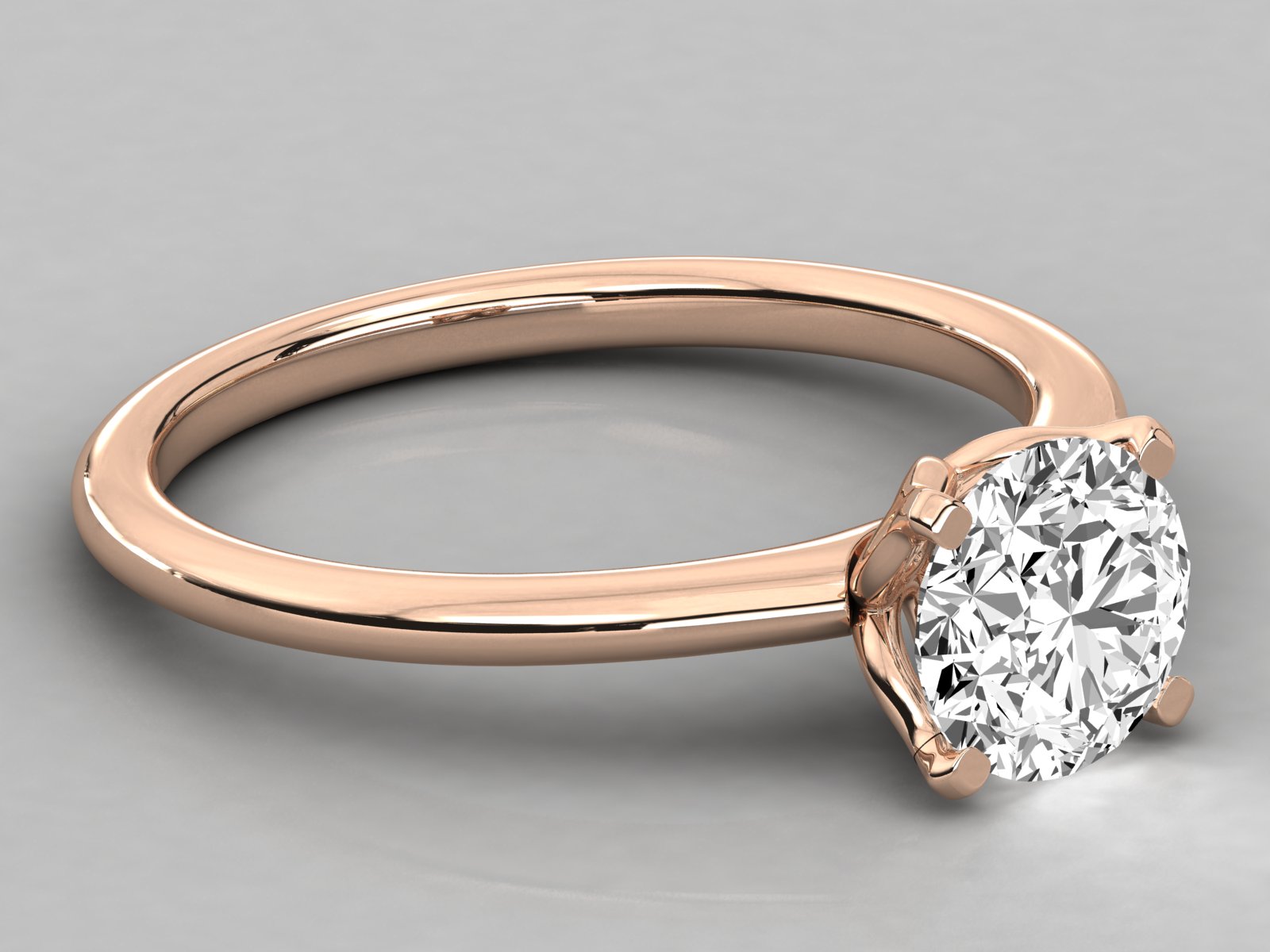 10K GOLD SOLITAIRE  LAB GROWN DIAMOND LADIES  RING.