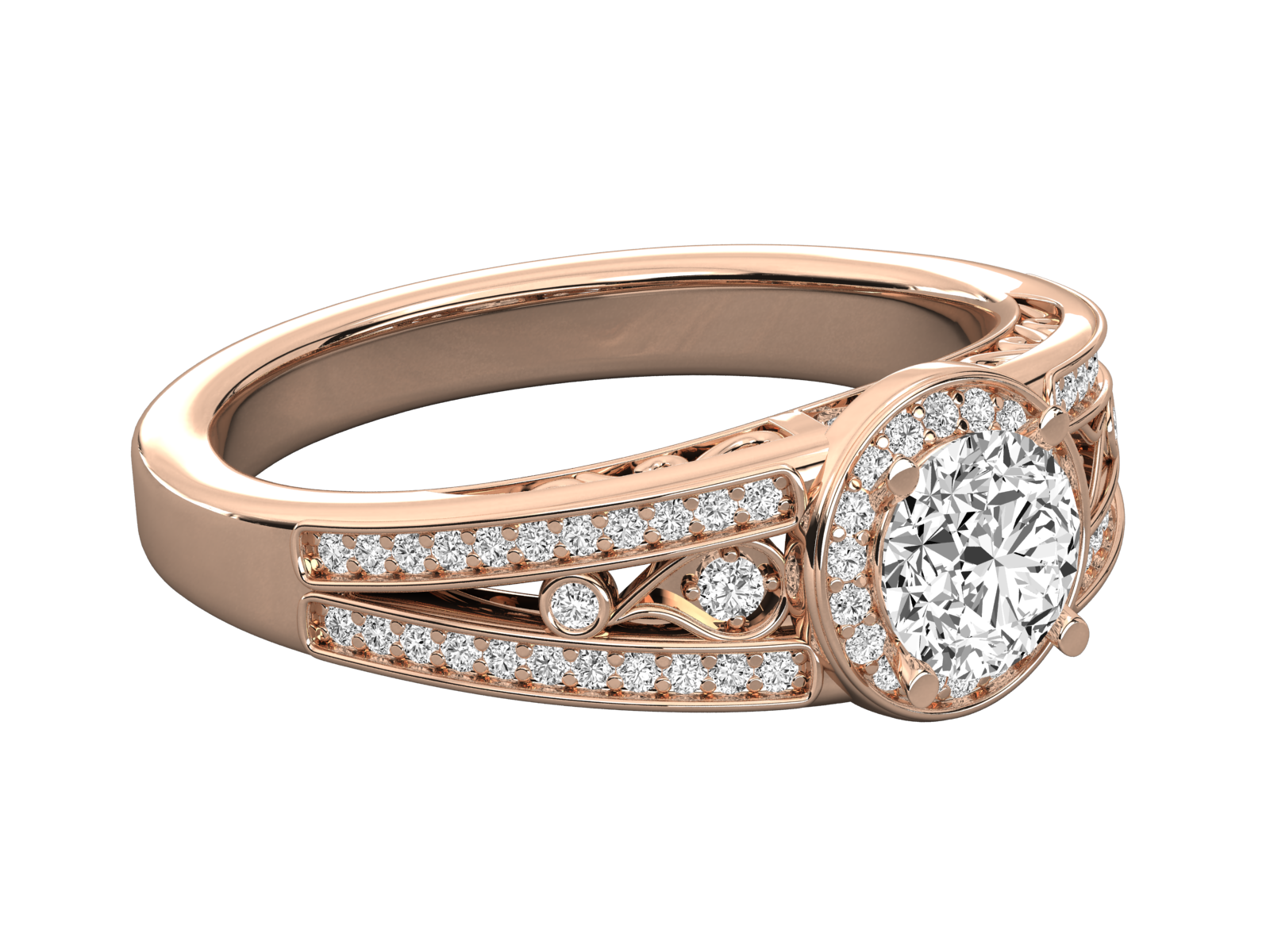 DIAMOND RING 18K GOLD SOLITAIRE  DIAMOND LADIES  RING.