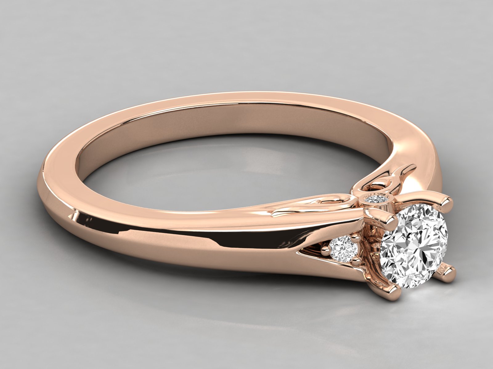 10K GOLD SOLITAIRE  LAB GROWN DIAMOND LADIES  RING.