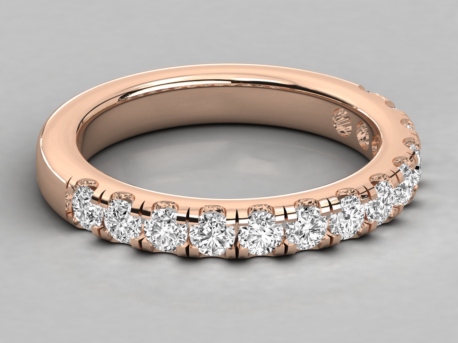10K GOLD  LAB GROWN DIAMOND LADIES BAND RING.