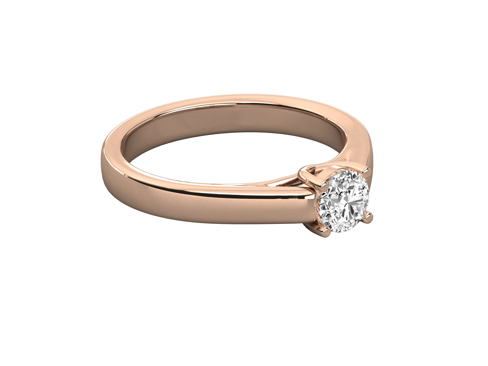 10K GOLD SOLITAIRE DIAMOND  BRILLIANT RING.