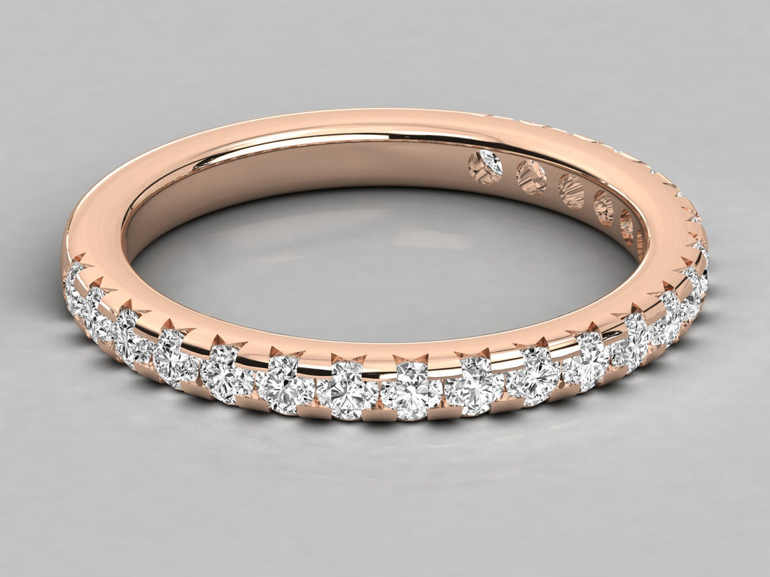 9K GOLD SOLITAIRE ROUND CUT LAB GROWN DIAMOND LADIES BRILLIANT RING.