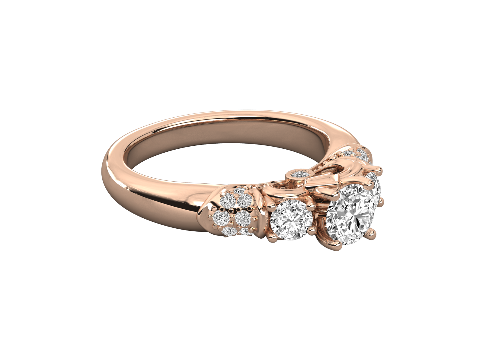 10K GOLD SOLITAIRE  LAB GROWN DIAMOND LADIES  RING.