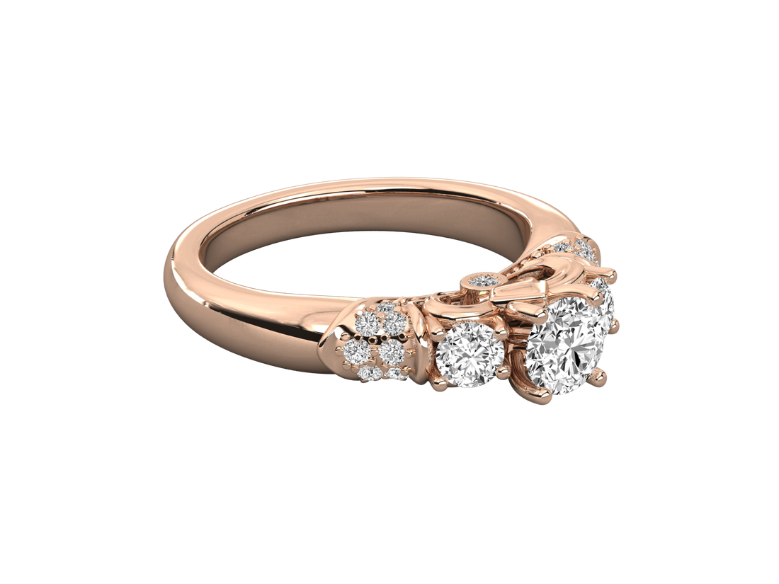 10K GOLD SOLITAIRE  LAB GROWN DIAMOND LADIES  RING.