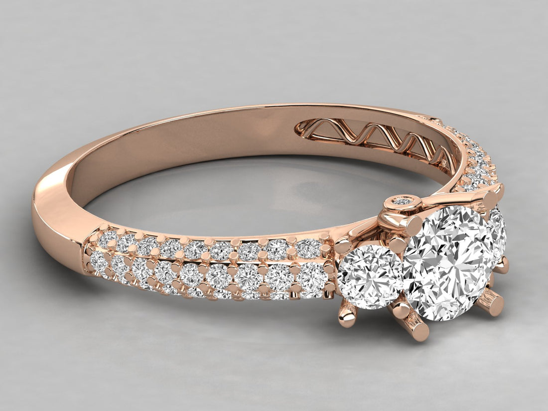 10K GOLD SOLITAIRE  LAB GROWN DIAMOND LADIES  RING.