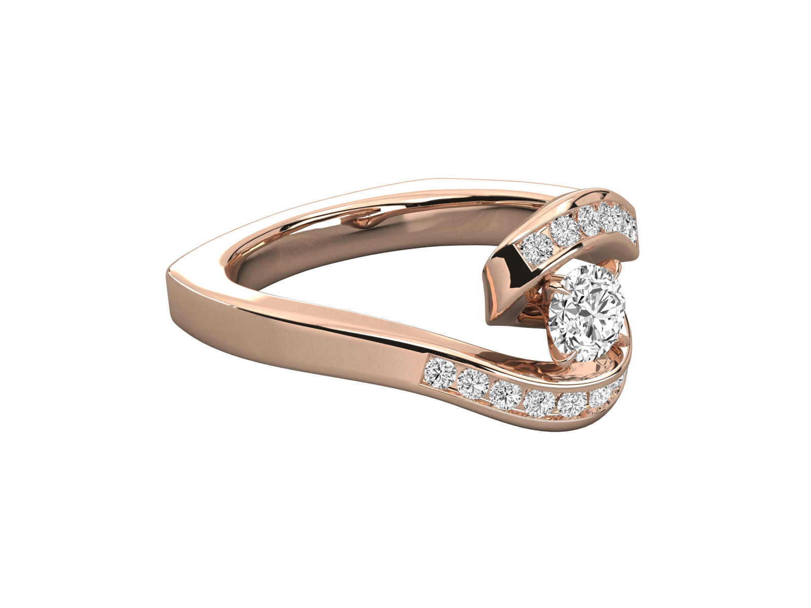 10K GOLD SOLITAIRE  LAB GROWN DIAMOND LADIES  RING.