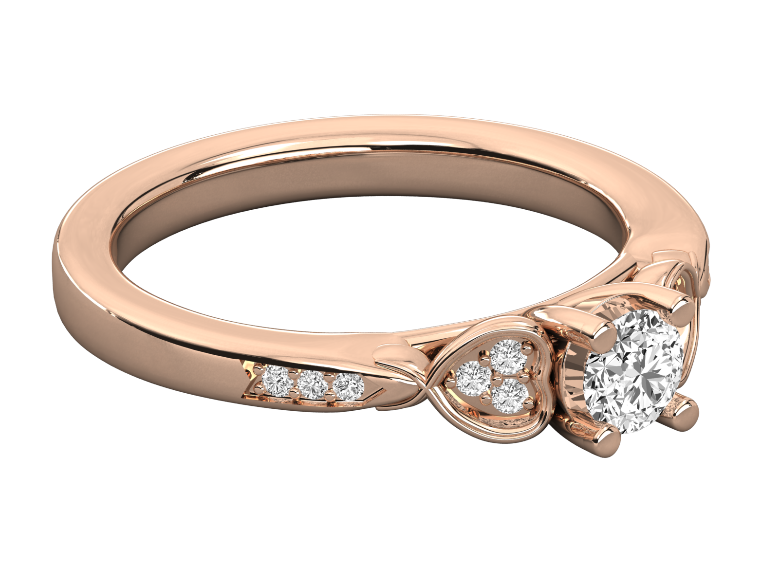 10K GOLD SOLITAIRE  LAB GROWN DIAMOND LADIES  RING.