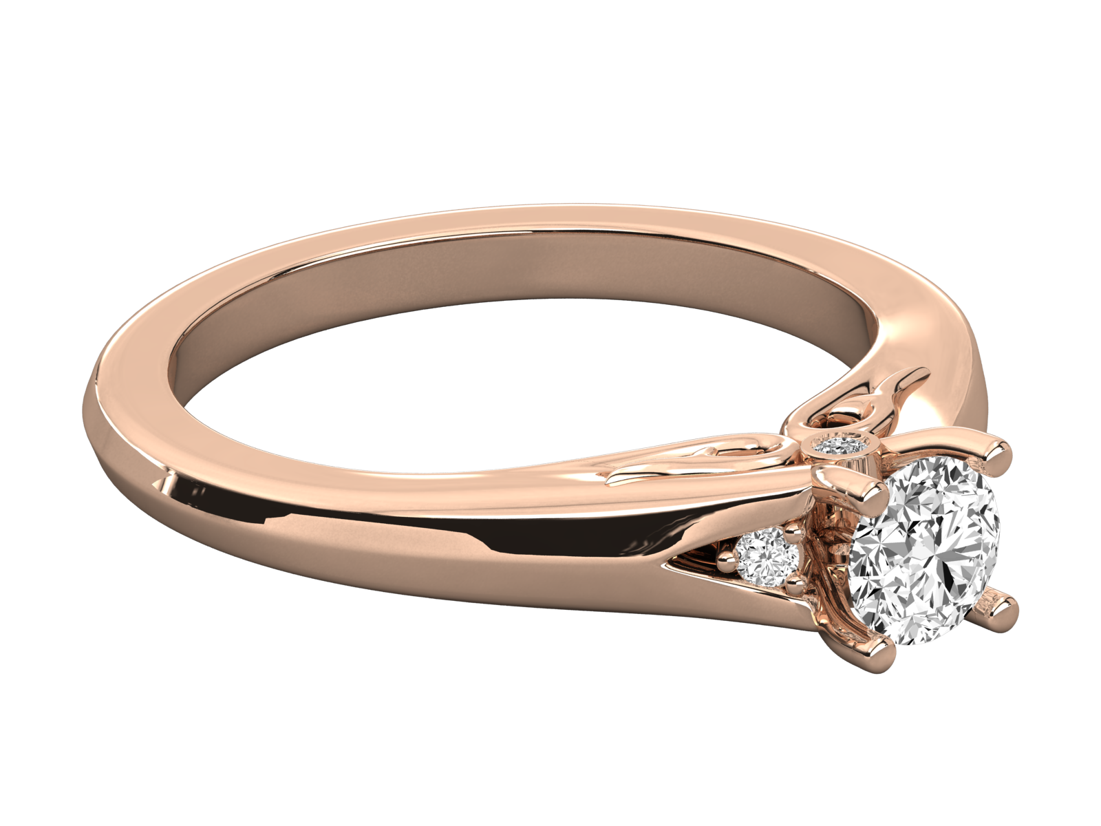 10K GOLD SOLITAIRE  LAB GROWN DIAMOND LADIES  RING.