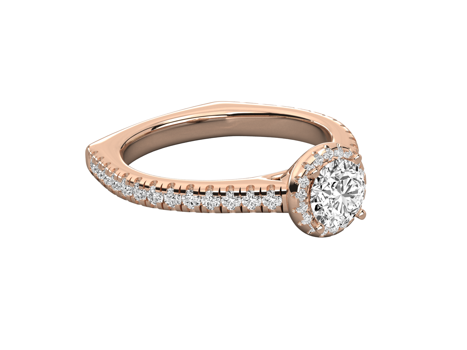 14K GOLD SOLITAIRE  DIAMOND LADIES BRILLIANT RING.