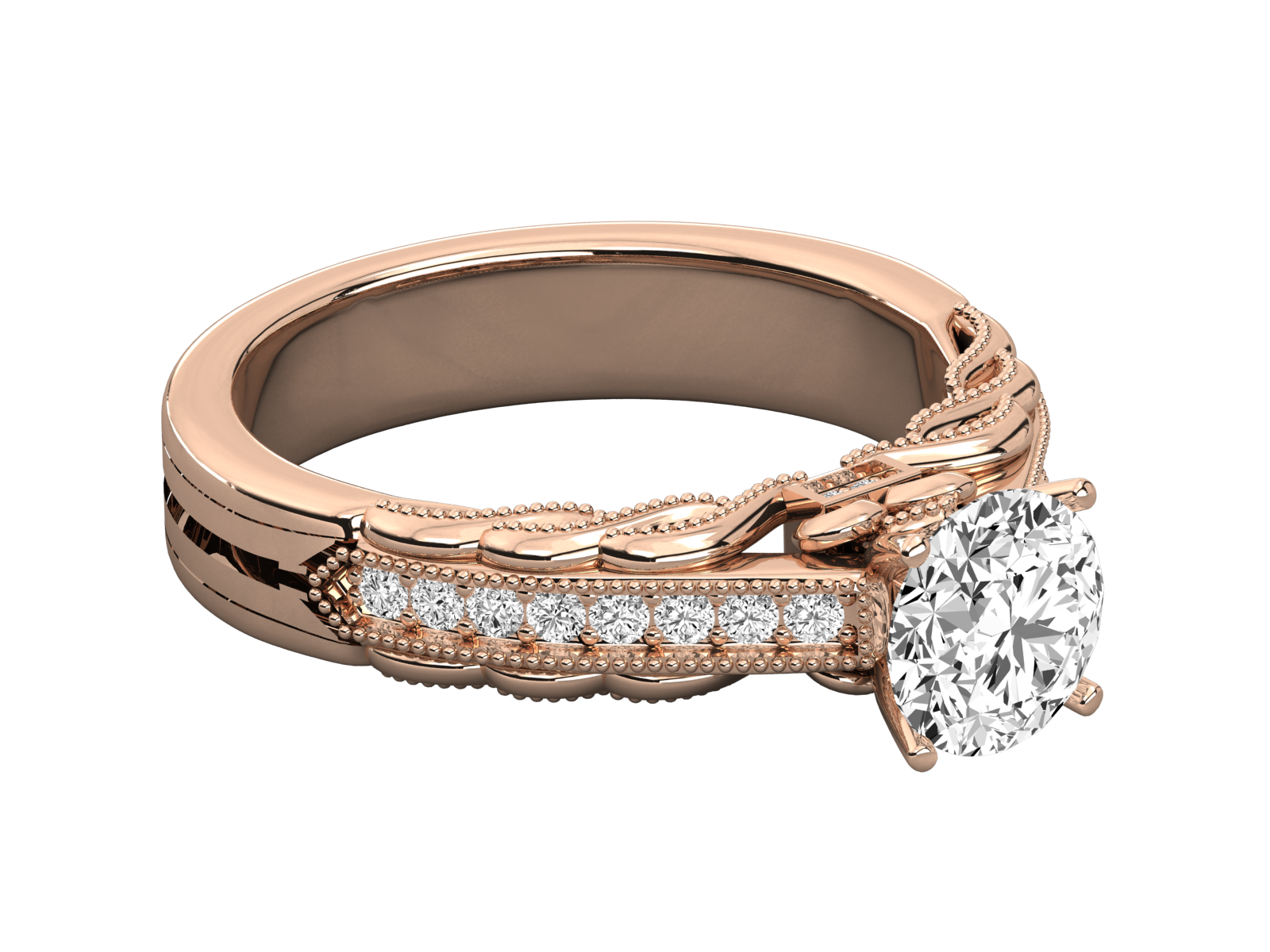 10K GOLD SOLITAIRE  LAB GROWN DIAMOND LADIES  RING.