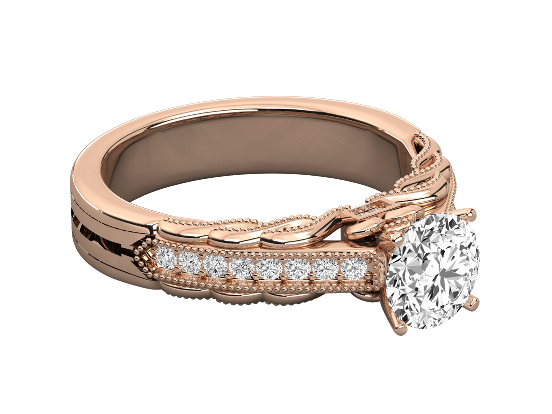 10K GOLD SOLITAIRE  LAB GROWN DIAMOND LADIES  RING.