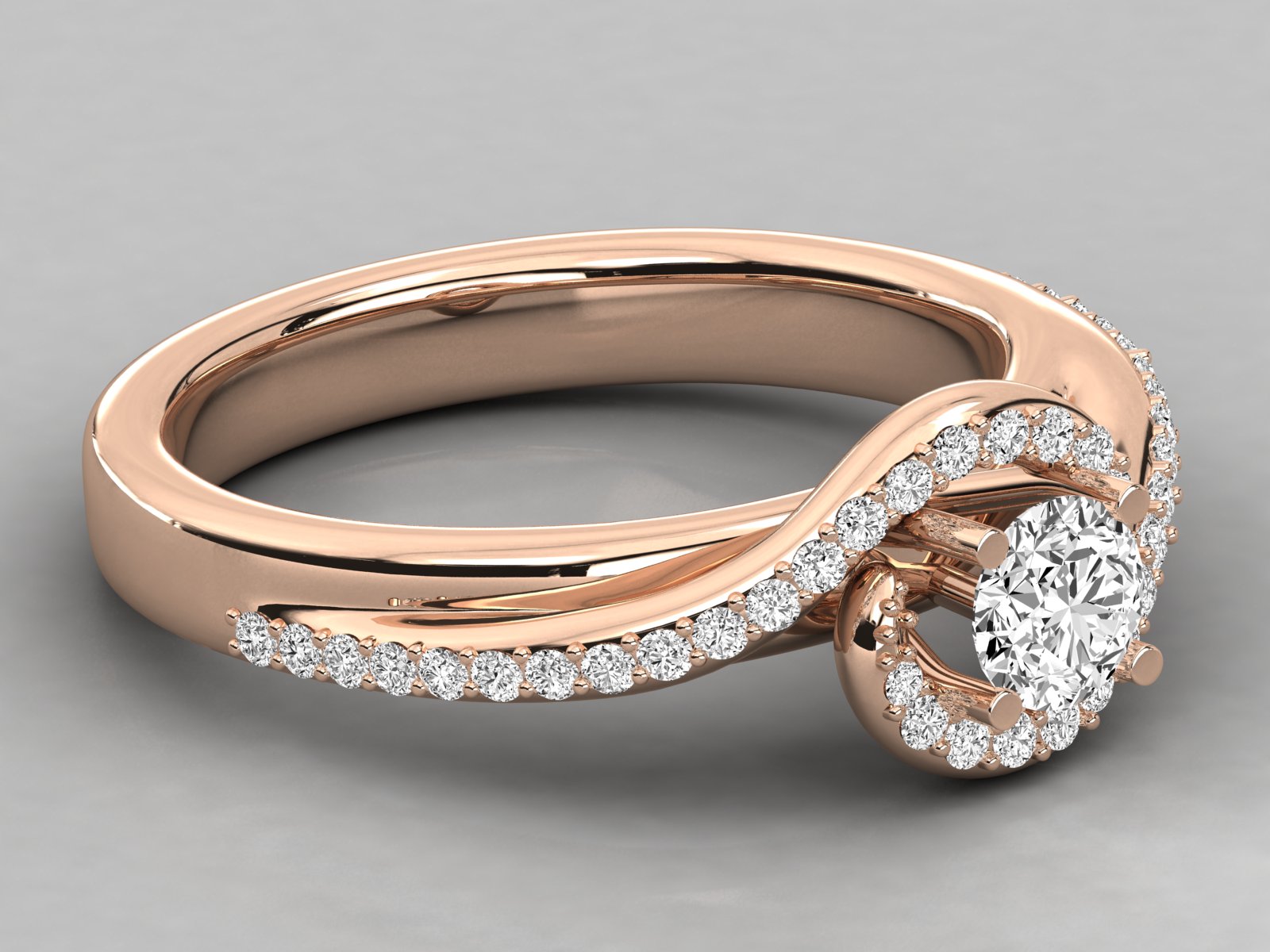 10K GOLD SOLITAIRE  LAB GROWN DIAMOND LADIES  RING.