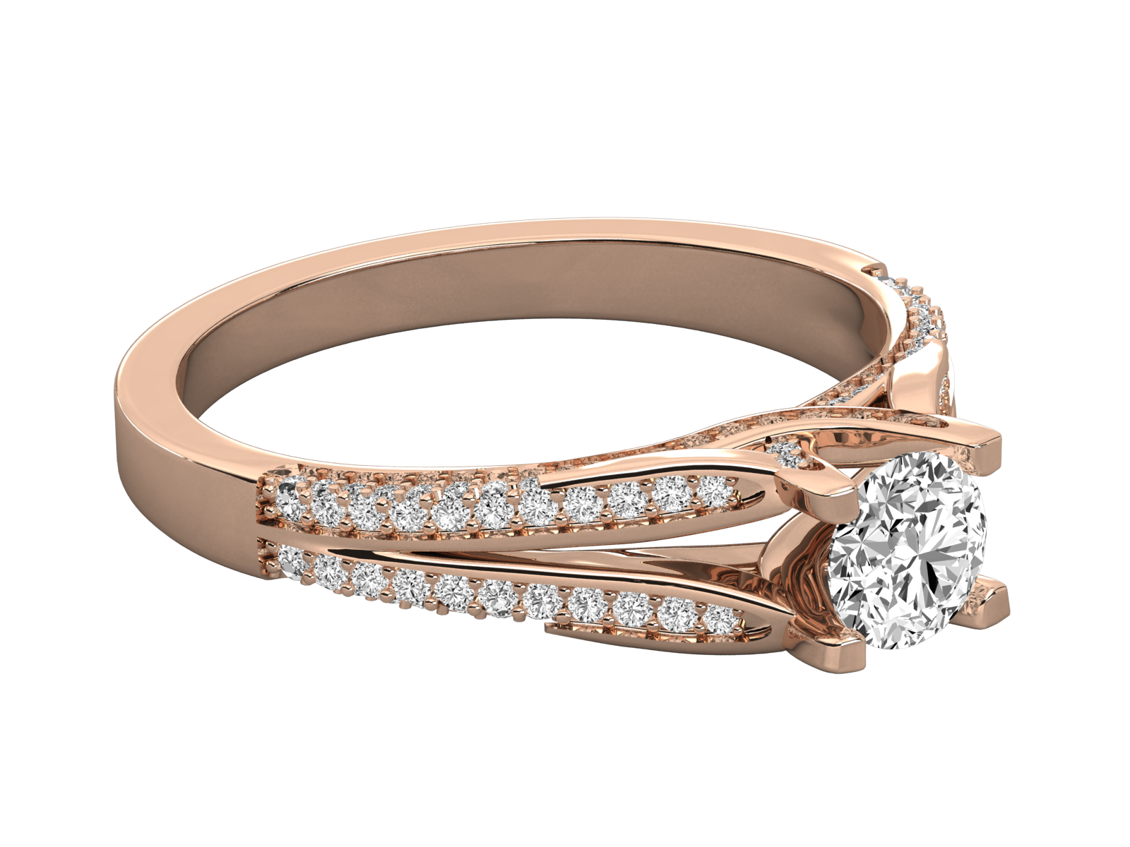 10K GOLD SOLITAIRE  LAB GROWN DIAMOND  BRILLIANT RING.
