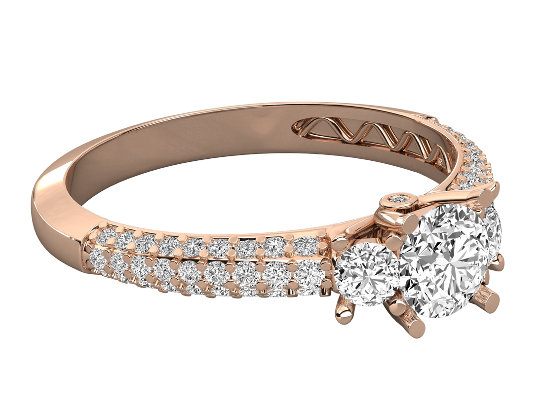 10K GOLD SOLITAIRE  LAB GROWN DIAMOND LADIES  RING.