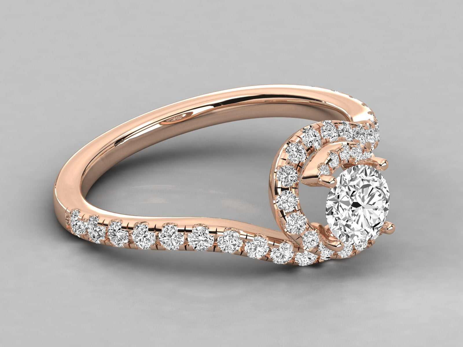 10K GOLD  LAB GROWN DIAMOND LADIES  RING.