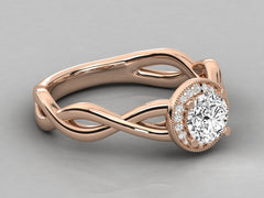 18K GOLD SOLITAIRE  DIAMOND LADIES  RING.