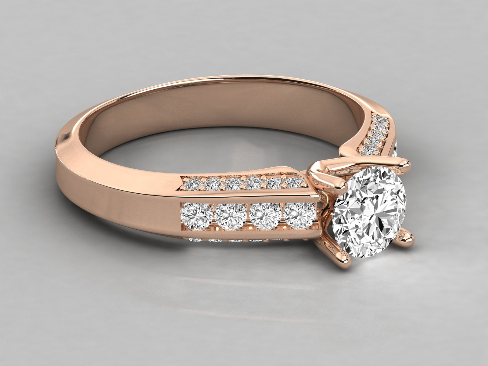 10K GOLD SOLITAIRE  LAB GROWN DIAMOND LADIES  RING.