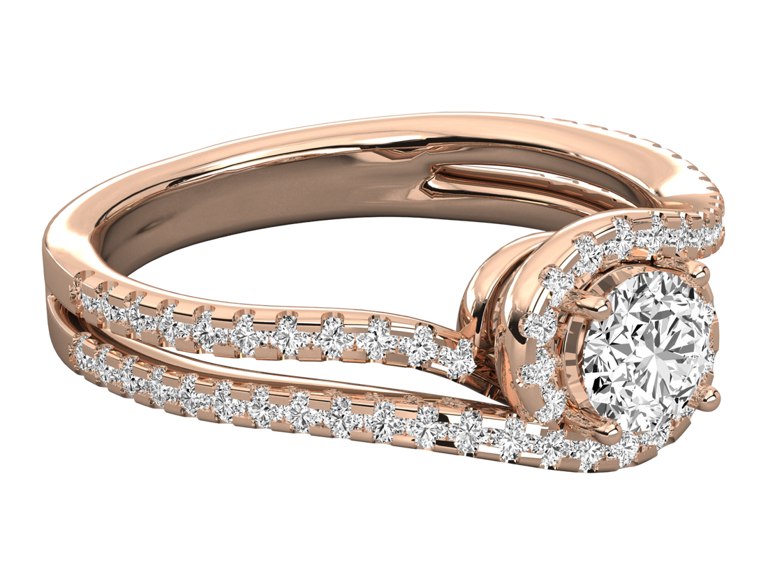 10K GOLD SOLITAIRE  LAB GROWN DIAMOND LADIES  RING.