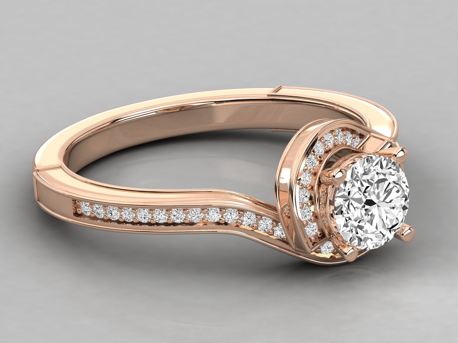 10K GOLD SOLITAIRE  LAB GROWN DIAMOND LADIES  RING.