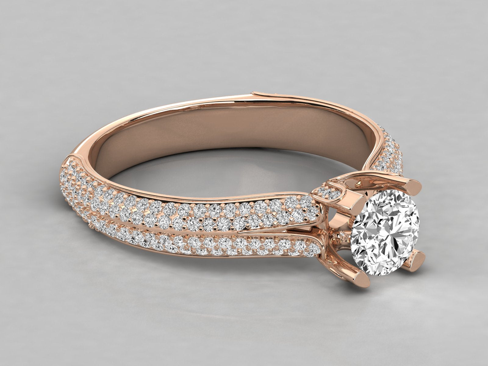 10K GOLD SOLITAIRE  LAB GROWN DIAMOND LADIES  RING.