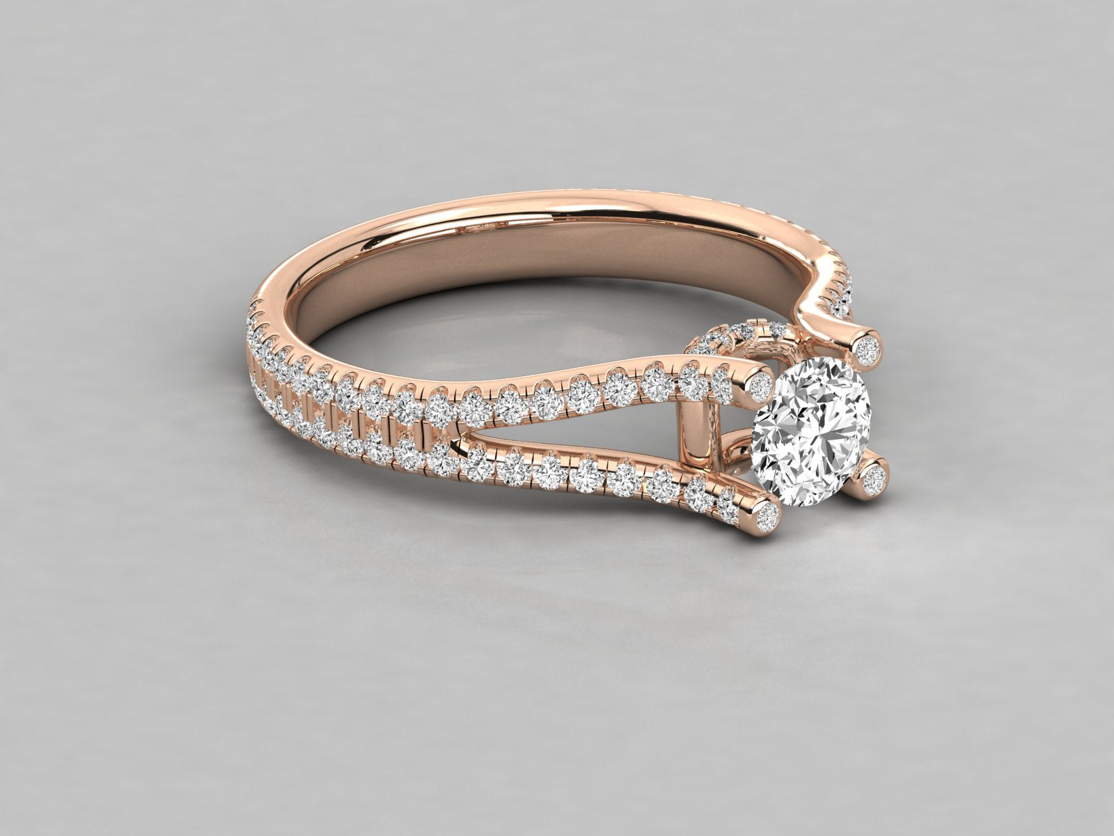 10K GOLD SOLITAIRE  LAB GROWN DIAMOND  BRILLIANT RING.