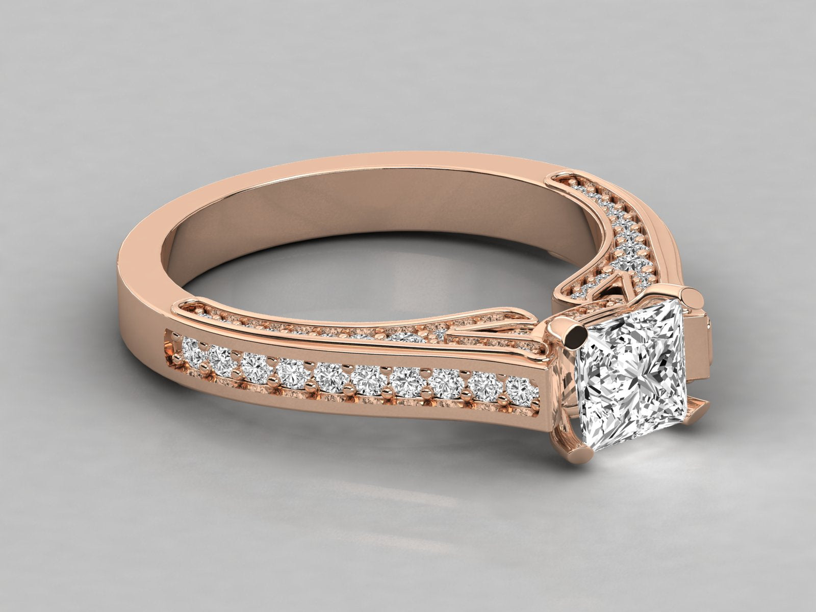 9K SOLITAIRE  LAB GROWN DIAMOND LADIES  RING.