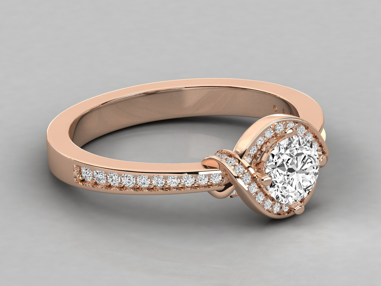 10K GOLD SOLITAIRE DIAMOND RING.