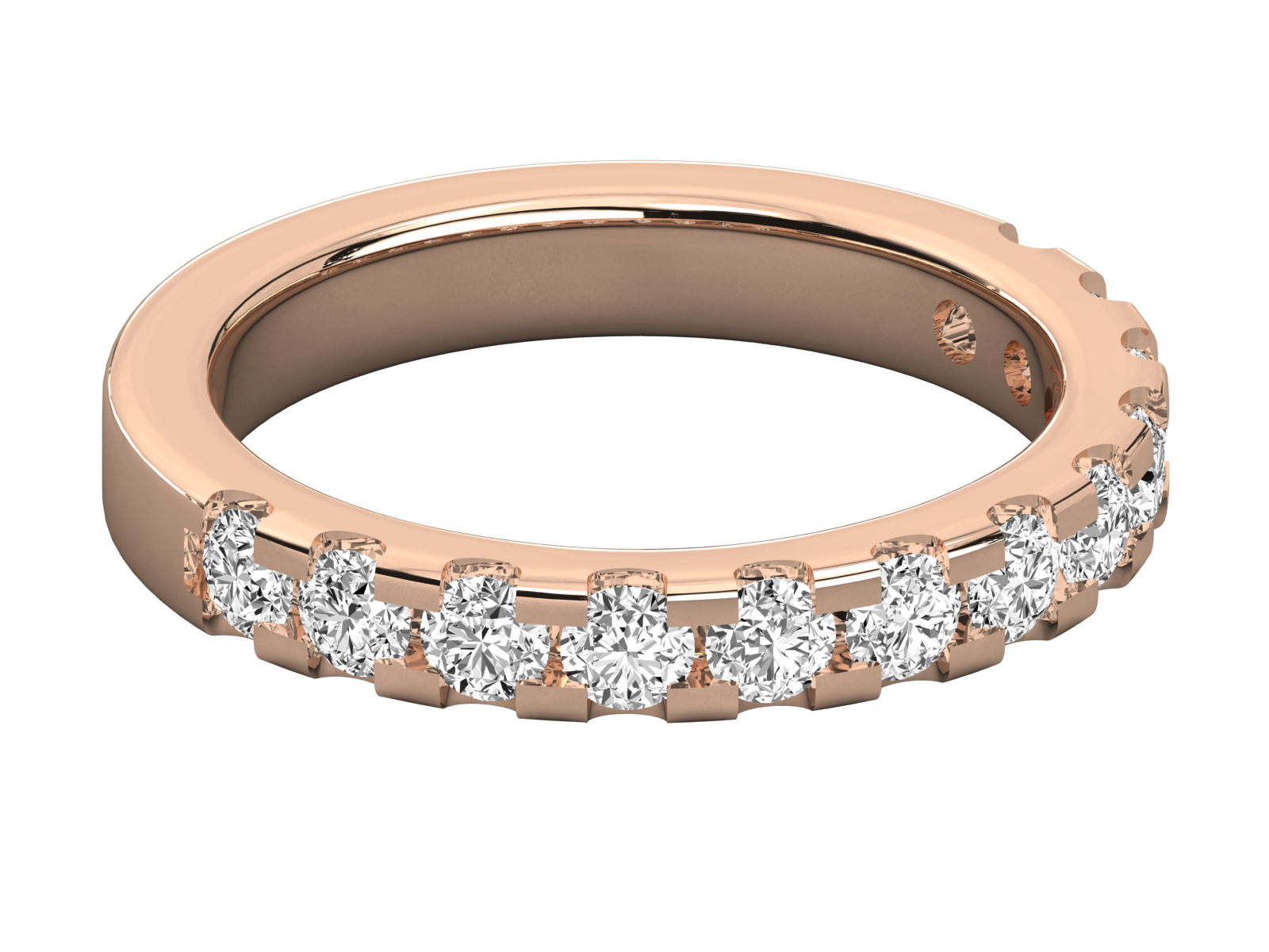 10K GOLD  LAB GROWN DIAMOND LADIES BAND RING.