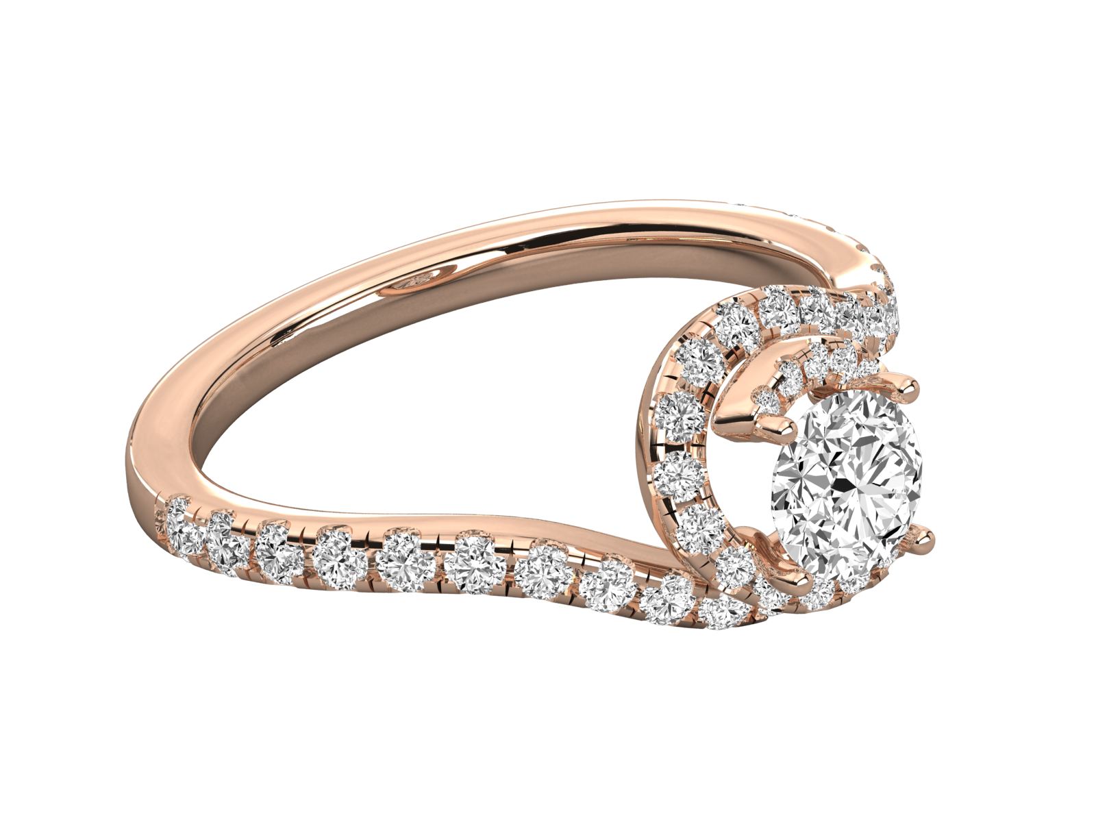 10K GOLD  LAB GROWN DIAMOND LADIES  RING.