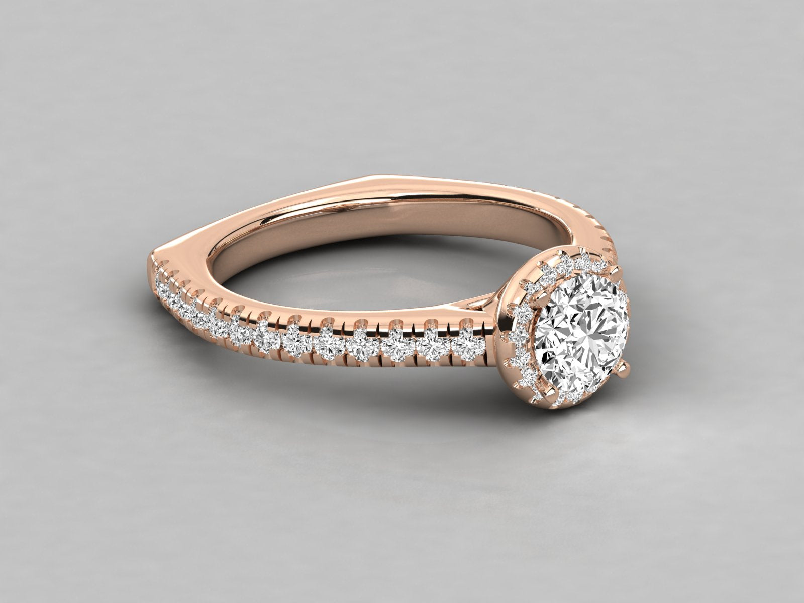 14K GOLD SOLITAIRE  DIAMOND LADIES BRILLIANT RING.
