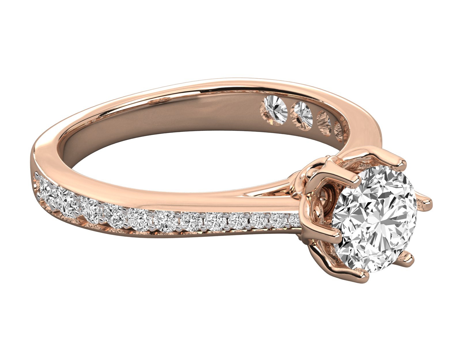 10K GOLD SOLITAIRE LAB GROWN DIAMOND LADIES  RING.