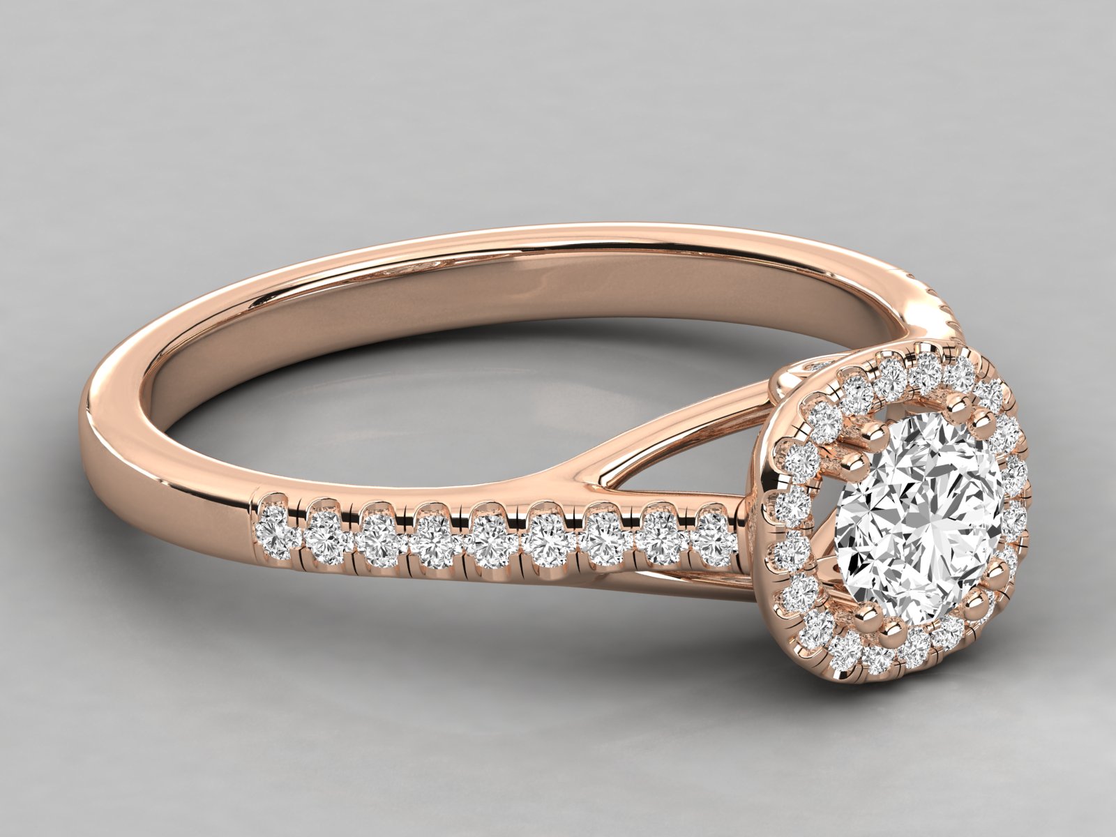 10K GOLD LAB GROWN DIAMOND RING.