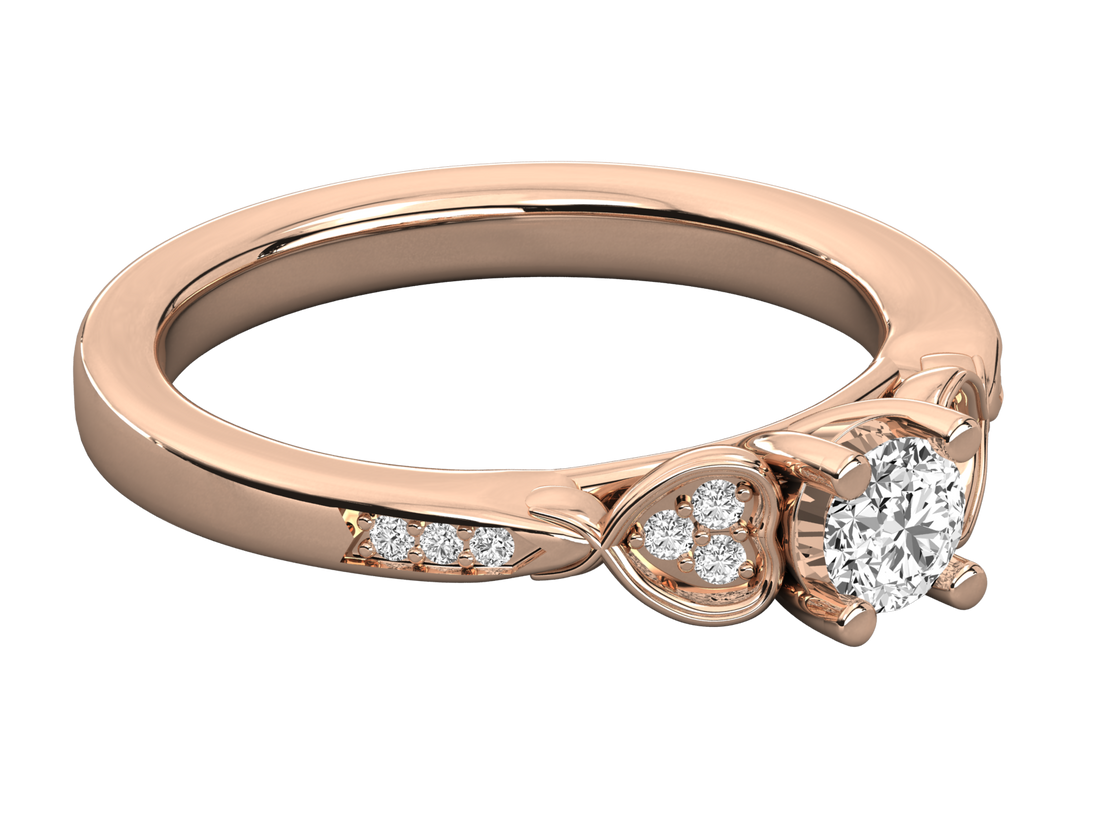 10K GOLD SOLITAIRE  LAB GROWN DIAMOND LADIES  RING.
