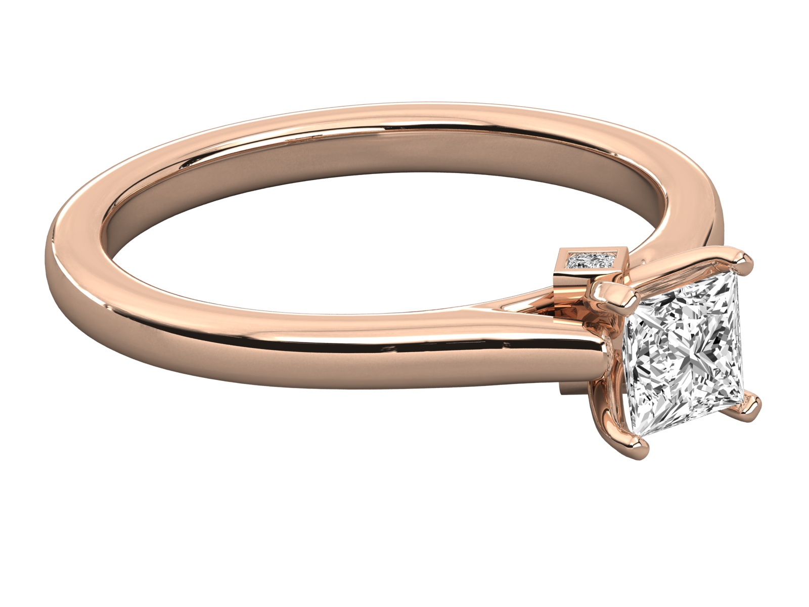 10K GOLD SOLITAIRE  LAB GROWN DIAMOND LADIES  RING.