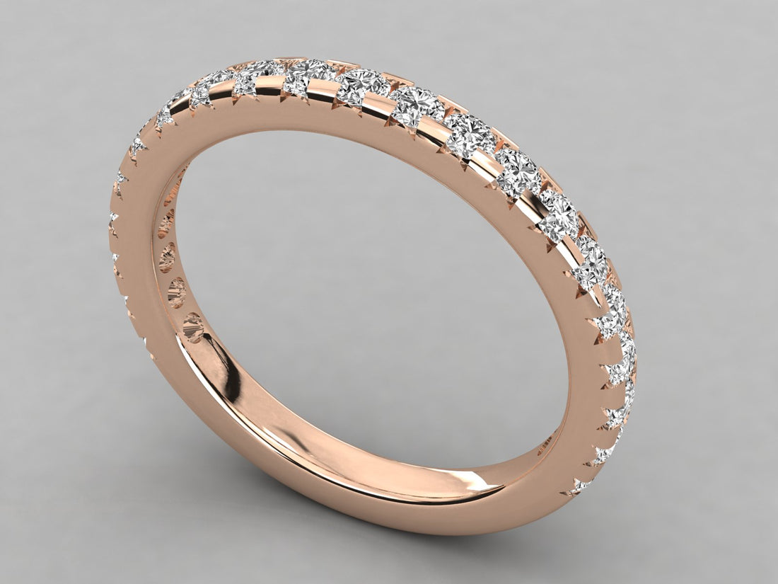 9K GOLD SOLITAIRE ROUND CUT LAB GROWN DIAMOND LADIES BRILLIANT RING.