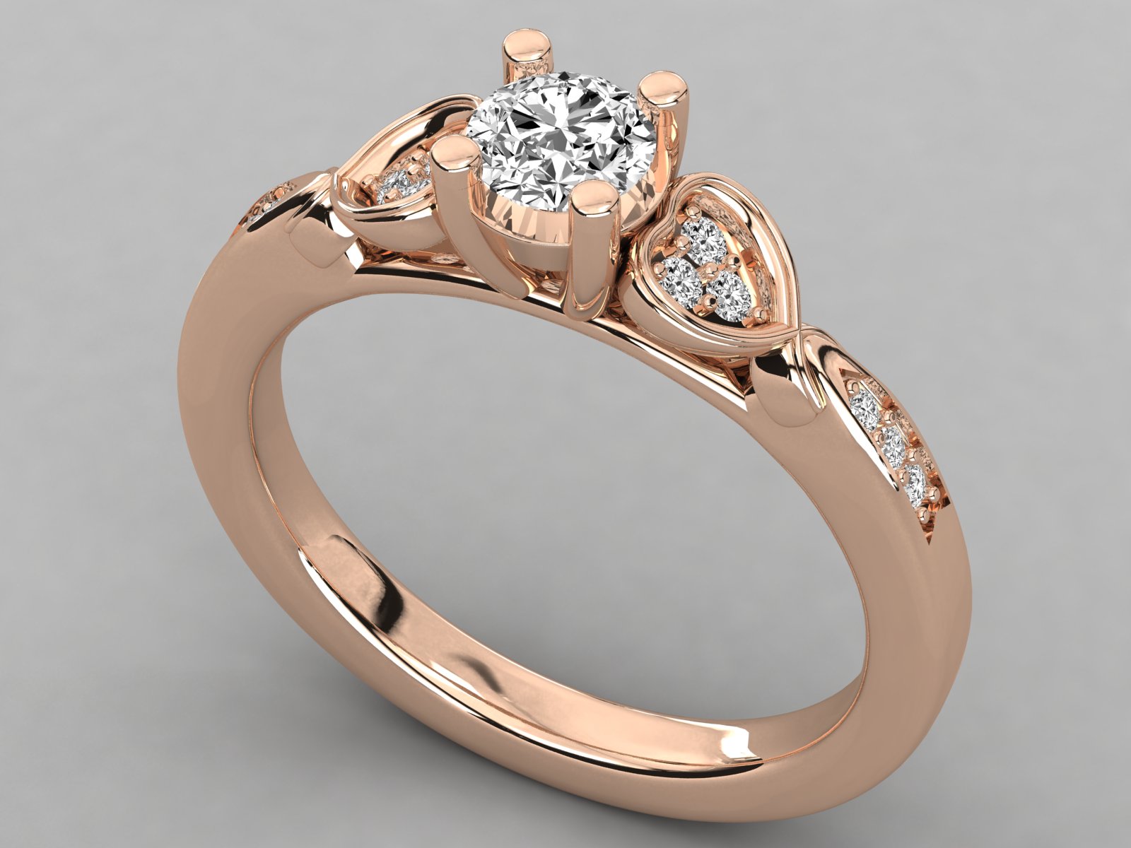 10K GOLD SOLITAIRE  LAB GROWN DIAMOND LADIES  RING.