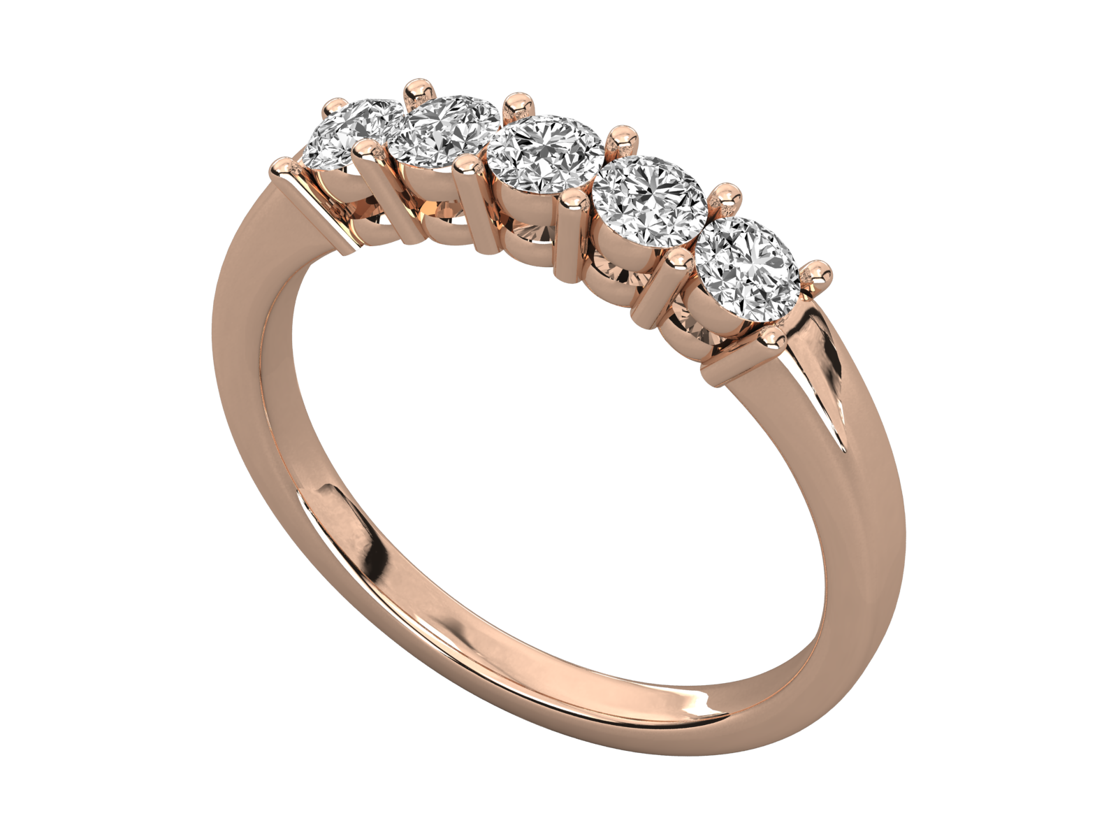 10K  LAB GROWN DIAMOND LADIES BRILLIANT BAND RING.