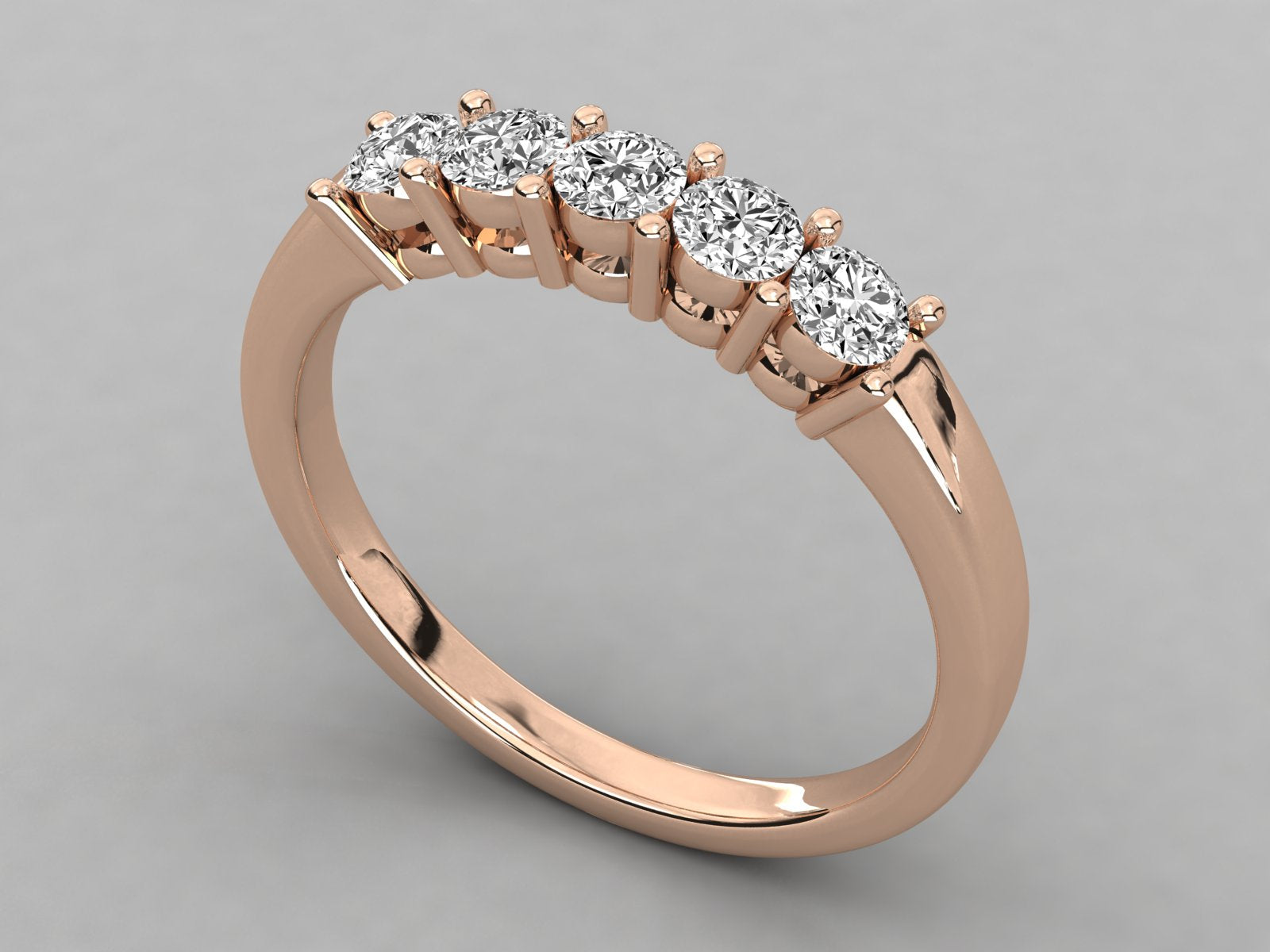 10K  LAB GROWN DIAMOND LADIES BRILLIANT BAND RING.