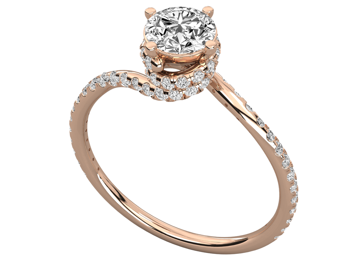 10K GOLD SOLITAIRE LAB GROWN DIAMOND LADIES  RING.