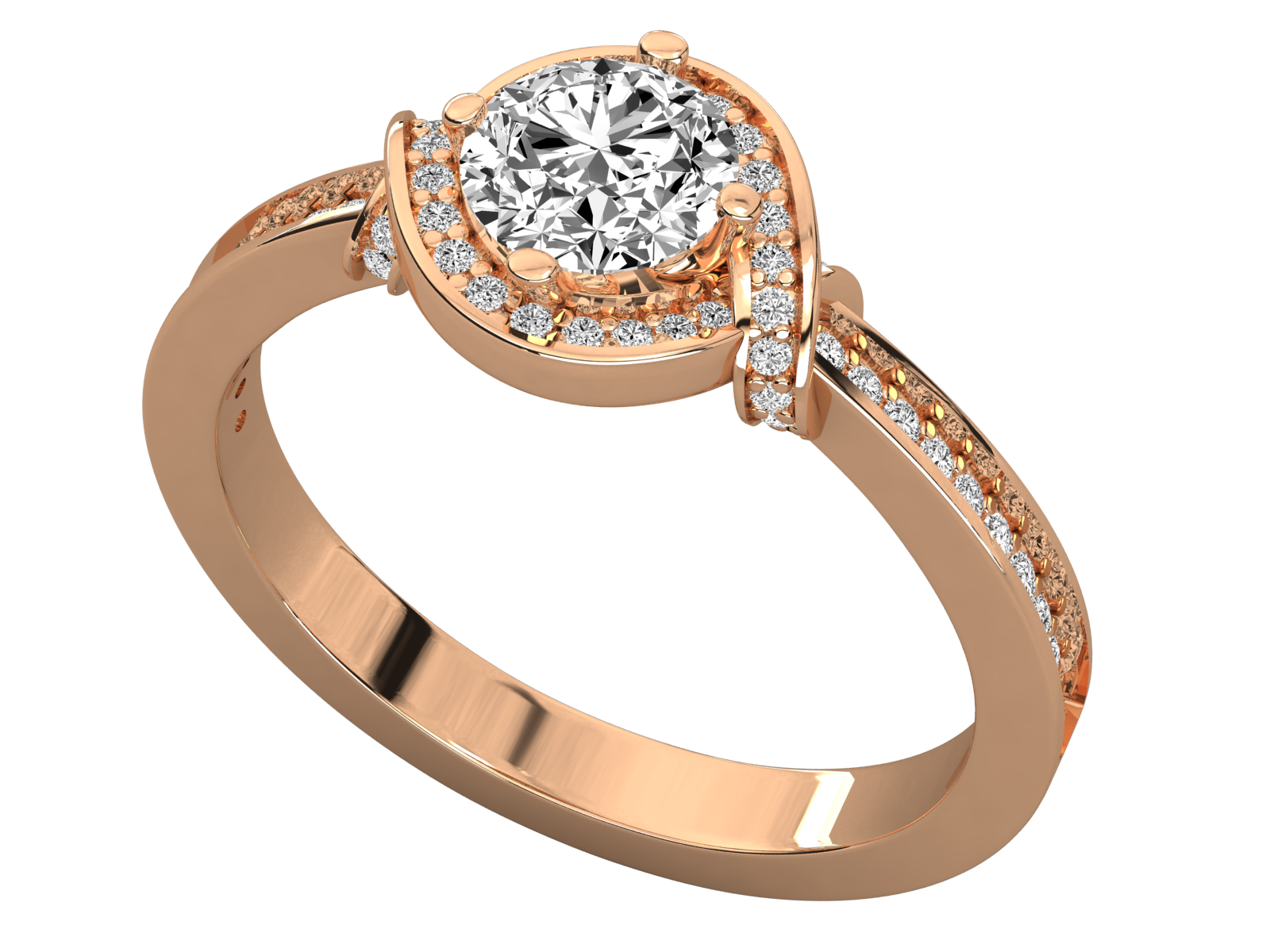 10K GOLD SOLITAIRE DIAMOND RING.