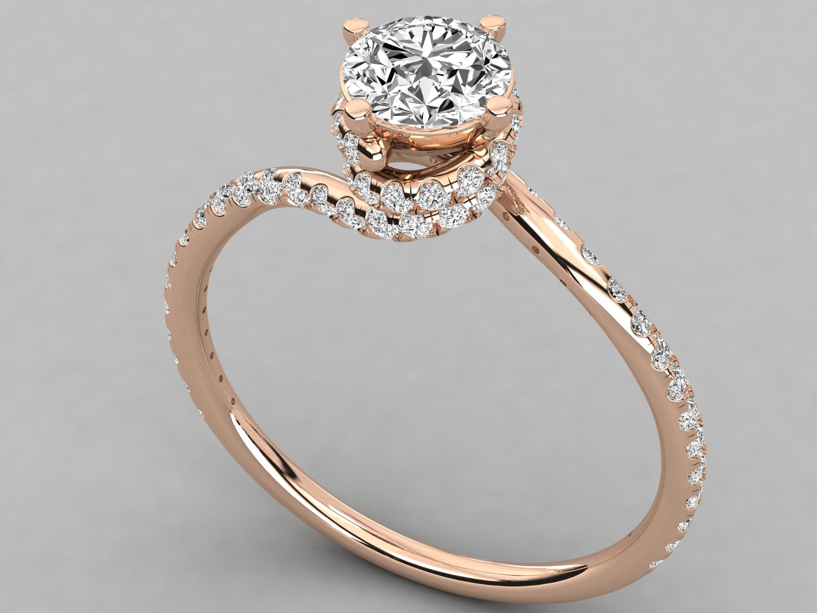 10K GOLD SOLITAIRE LAB GROWN DIAMOND LADIES  RING.