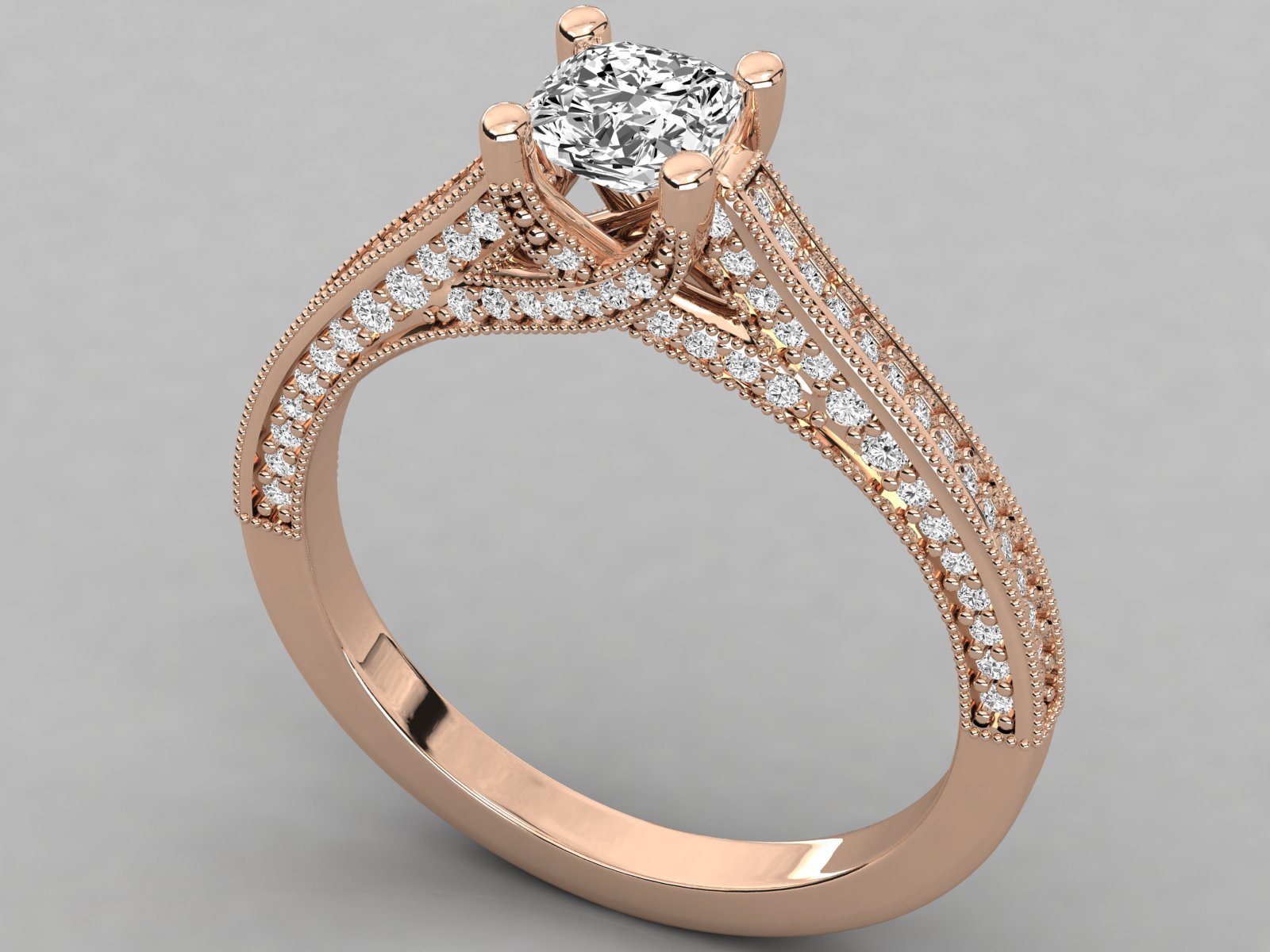 10K GOLD SOLITAIRE LAB GROWN DIAMOND LADIES  RING.